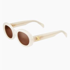Celine triomphe oval acetate sunglasses